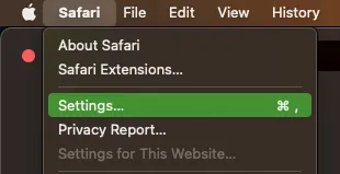 Langkah 6: Masuk ke Setting Safari
